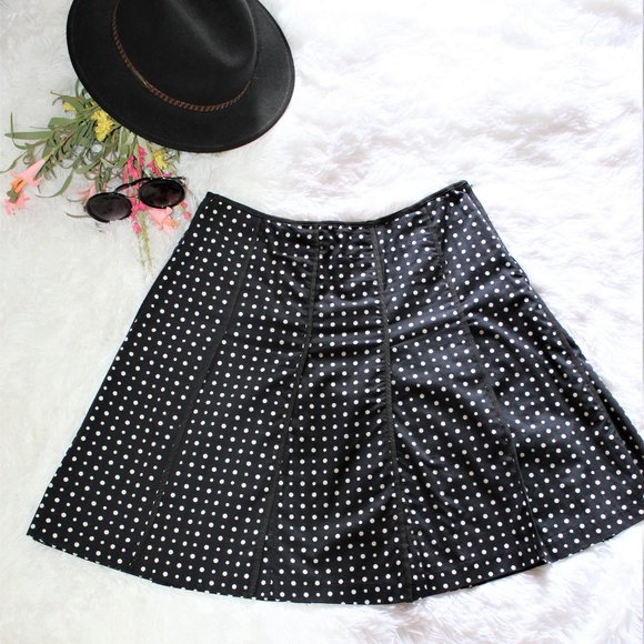 Nine West Polka Dot Pleated Skirt - Picture 2 of 10